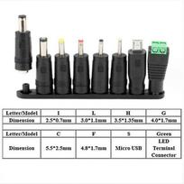 Universalus 8 antgalių 5.5x2.5mm 4.0x1.7 3.5x1.35mm 4.8x1.7mm DC vyriškas moteriškas terminalas AC maitinimo adapterio jungtis PC nešiojamam kompiuteriui kištukas