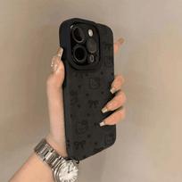 Retro Apverstas Kailinis Katė Tinka Apple 16promax Mobiliojo Telefono Dėklui 14 Naujas Iphone 15 Rinkinys Animacinis 1314 Apple 12 gray