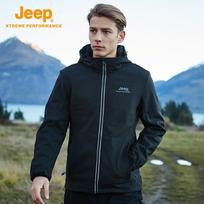 Jeep Men's Waterproof Outdoor Soft Shell Jacket L black