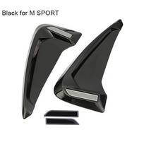 Automobilio šoninio oro ventiliacijos angos dangtelio apdailos lipdukas, skirtas sparnui, universalus, skirtas BMW E39 E46 E60 E90 X1 X3 X5 F30 minkšto anglies pluošto ABS apdailos lipdukas black