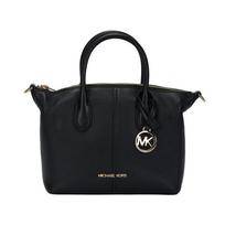 MICHAEL KORS Hyde cow leather and artificial leather crossbody handbag small women's black black