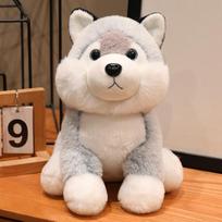 26cm Super Soft Saint Bernard Husky Teddy Dog Plush Toy Cute Animal Pillow Creative Home Decor Birthday Christmas Gift about 26cm black