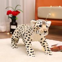 Simuliuotas gyvūnas liūtukas tigro lėlė pliušinis žaislas leopardo lėlė vaikų palydos raminanti lėlė 39cm（0.25kg） leopardas