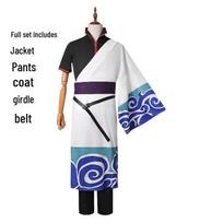 Gintama Sakata Gintoki Gin-san Costume 2D Anime Cosplay Full Set Kimono Jacket In Stock Double Extra Large
