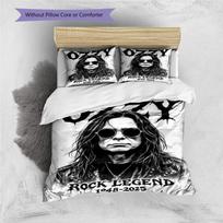 Ozzy Osbourne Black White Rock Legend Portrait Print 3 Pieces Duvet Cover Set Heavy Metal Bedding Bedroom Decor Without Pillow Core Comforter 135x200cm black