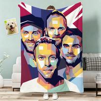 Coldplay Throw Lightweight g Flannel Blanket Soft Skinfriendly for Summer Cooling 75x100cm (30x40inch)