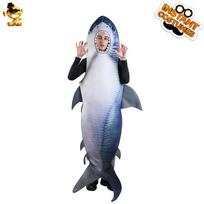 Halloween Adult Shark Costume Cosplay Fancy Dress For Stage Performance gray
