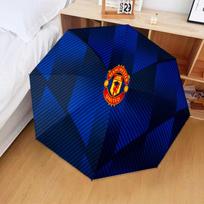 Football Manchester Crest Automatic Folding Umbrella - 8-Rib Travel Umbrella with Auto Open/Close & Portable Gifts for holidays or birthdays
