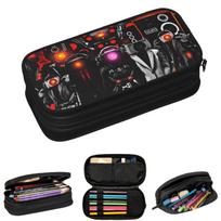 Skibidi Toilet Cartoon TV Meme Anime Pencil Cases for Student School Pen Box Pencil Bag Large Capacity Pencil Pouch 21x10.5x5cm