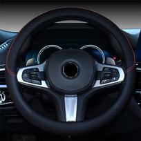 Automobilio universalus 38cm vairo užvalkalas Automobilio interjeras Odinis apsauginis užvalkalas Keturi universalūs vairo užvalkalai One Size geltona