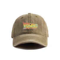 2026 Back To The Future Baseball Cap Summer Distressed Dad Hats Men Outdoor Adjustable Cotton Caps Outdoor Sun Protection Adjustable gray