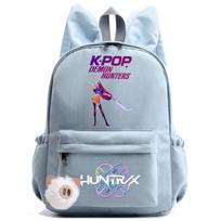 Anime Cartoon K-Pop Printed Backpack Student Teenager Bookbag for Boy Girl Schoolbag Kid Gift Women Large Capacity Travel Bag Mochila white