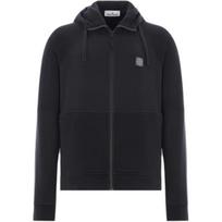 Stone Island Logo Comfortable Versatile Zip-Up Hooded Long Sleeve Sweatshirt Men sweatshirt 811560152-C0029 M black