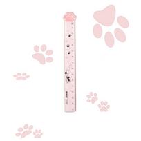 1 vnt. Mielos katės letenos Plastikinės tiesios liniuotės Kawaii Mokyklinės biuro reikmenys Planuoklio priedai Studentų prizas 15CM white