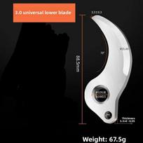Universalūs elektrinių genėjimo žirklių atsarginiai peiliai sodui Bottom white