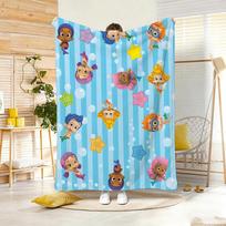 Anime B-BubbleS GuppiesS Throw Soft Warm Throw Blanket for Bedroom Living Room Bed Travel Camping Picnic Gift Size: 75*100cm, Weight: 230 GSM