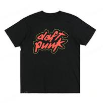 Men's Daft Punk summer T-shirt, cotton T-shirt,'s casual wear,'s solid color short sleeved unisex streetwear XXXL red