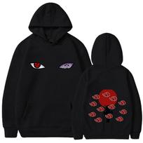 Japoniški Anime Naruto Grafinis Uchiha Itachi Klasikinis Džemperis su Gobtuvu Džemperis Rudens ir Žiemos Bėgiojimo Sportinė Apranga Viršus XXXL black