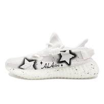 Adidas Originals Yeezy Boost 350 V2 Day Starry Fabric Abrasion Resistant Low top Casual Shoes Unisex White HQ6316(Team1143-) 36 white
