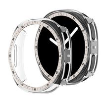 Bezelio žiedas+dangtelis Samsung Galaxy Watch 8 dėklui 44 mm 40 m apsauga Kietas PC buferis Skalės korpusas Galaxy Watch 8 apsauginiai dėklai Galaxy watch 8 40mm black