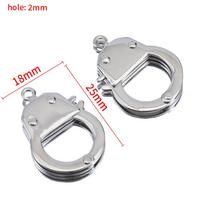 2pcs Stainless Steel Handcuffs Lobster Clasps Bracelets Necklaces Hooks Chain Closure Craft for DIY Jewelry Making Components 2pcs white