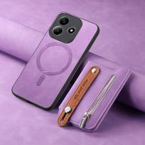 For Xiaomi Redmi Note 14 Pro Plus 4G 5G 2025 2IN1 Detachable Leather Back Case Magnet Card Holder Funda Mi Redmi Note14 Funda Redmi Note 14 5G violetinė