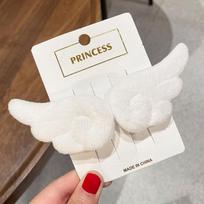 Soft Fabric Angel Wing Hair Clips Set Lightweight Durable Hair Accessories for Everyday Use and Special Occasions Suitable for Various Hair Types One size white