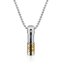 European and American Essential Oil Bottle, Perfume Bottle, Aromatherapy Necklace, Pendant, Cylinder Can Be Opened 50cm gray