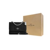 COACH Klare odinės rankinės per petį Mažos moteriškos Juodos CC840-SVBK One Size 1 black