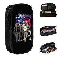 Skibidi Cameraman Toilets Speakerman Funny Pencil Cases Creative Pen Box Bags Big Capacity Office Gifts Pencilcases 21x10.5x5cm