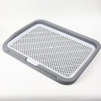 Easy Clean Puppy Potty Training Tray Leak Proof Detachable Dog Potty Training Toilet Reusable Mesh Pet Potty Pads Puppy Training pilka