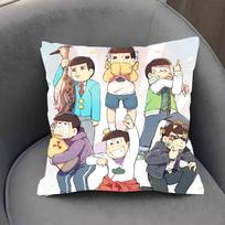 Anime O-Osomatsu S-San Vintage Pillow Case Sofa Cushion Cover Room Home Decoration 12x12Inch gray