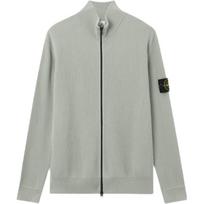 Stone Island SS26 Spring Summer Collection Ribbed Stand Collar Double Zipper Vintage Casual Knit Sweater Unisex sweater L1S155100126S00D8-V0055 M gray
