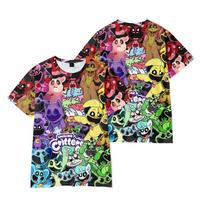 Anime Smiling Critters Tshirts 2026 New T Shirt for Men Hip Hop Streetwear Oversize T-shirt XS pink