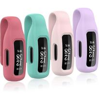 4-Pack Clip Case Compatible with Fitbit Inspire 2, Soft Silicone Clip Clasp Accessory Replacement for Fitbit Inspire 2 black