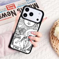Tarot Card Astrology Sun Moon Phone Case For IPhone 17 16e 15 14 13 12 11 Pro Max Air Mini Soft Protective Cover iPhone 11 Pro Max black