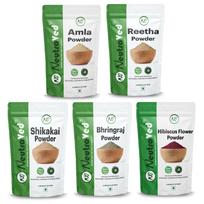 NeutraVed Amla Reetha Shikakai, Bhringraj and Hibiscus Powder for Hair |Aritha|Ritha|Soapnuts|Indian Gooseberry |organic Bhringraj |Hibiscus /gu