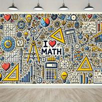 1 item, math enthusiast, party decoration, party banners and flags, event and party supplies, birthday, wedding 59x51.1inch/150*130cm gray