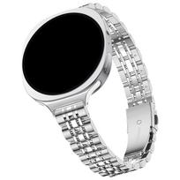 Elegantiškas smėlio laikrodžio formos dirželis, pabrėžiantis liemenį, nerūdijančio plieno juosta Samsung Galaxy Watch 8/8 Classic keičiamoms apyrankėms For Galaxy 8 40mm gray