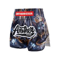 Unisex Boxing Training Pants With Cat Print MMA Muay Thai Kickboxing Workout Gear Men Women Medium gray