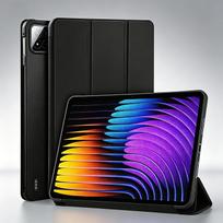 For Xiaomi Pad 7 / 7 Pro 11.2-inch 2024 / Pad 8 / 8 Pro 11.2-inch 2025, Soft Silicone Case Trifold Stand PU Leather Flip Cover purple
