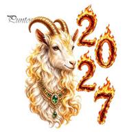 Auspicious 2027 Year of Sheep Decor Goat Window Cling, Golden?White Zodiac Static Glass New Decal Sticker, Lunar Spring Festival for Home S A beige