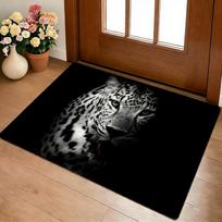 Gyvūnas Šaunus L-leopardas Linksma Grindų Kilimėlis Jaukus Flanelinis Minkštas Storas Neslystantis Kilimėlis Svetainės Miegamojo Virtuvės Dekoro Kilimai 40x60cm