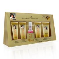 Shahnaz Husain Gold Facial Kit With 24K Pure Gold For Instant Glow Skin Radiance 4 Step Kit Skin Tonic 40 g + 15 ml brown