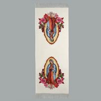 New Virgin Mary of Guadalupe Printed Scarf Warm Windproof Scarves Bib Versatile Coldproof Shawl Women brown