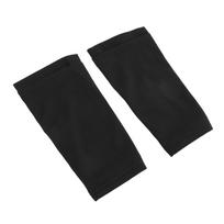 1 Pair Soccer Shin Guards Sleeves Prevent Slip Double Layers Football Compression Calf Sleeves M (Top: 23cm / 9.1in, Bottom: 16cm / 6.3in) black