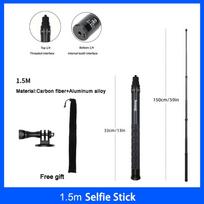 For Insta360 X5 X4 X3 Carbon Fiber Invisible Selfie Stick 1.5m 3m Bullet Time Bundle Tripod Handle for Insta 360 Accessories black