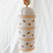 Tulip Baby Milk Powder Box 3 Layers Infant Food Tank Food Grade Kids Snack Container  Candy Style 1