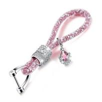 Key Fob Shiny Bag Pendant Car Key Decorations Car Keychain Glitter Key Chains Car Key Ring white