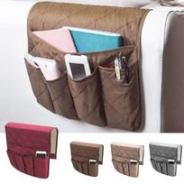 5-Pockets Non-Slip Couch Sofa Chair Armrest organizer Armchair Caddy For Smart Phone,Book,Magazines,Ipad,TV Remote Control Holder black